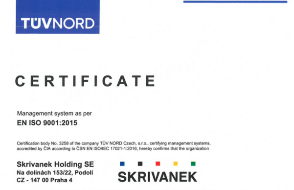  Zertifikat EN ISO 9001 Quality Management System